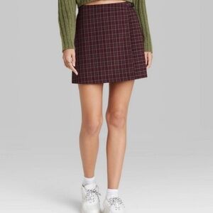 plaid pleated skirt